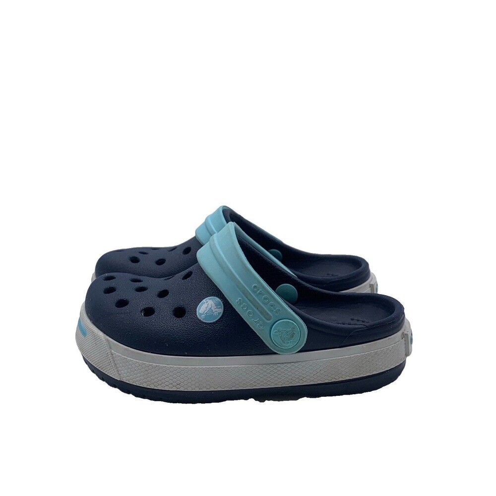 Crocs Crocband II Navy/Ice Blue Relaxed Fit Toddlers Size 6/7